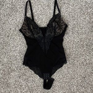 Black Lace Going Out Bodysuit